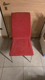 Sedia Cucina in tessuto Rosso n. 4