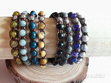 Bracciale tipo artigianale  Pietre naturali