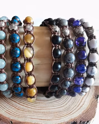 Bracciale tipo artigianale  Pietre naturali