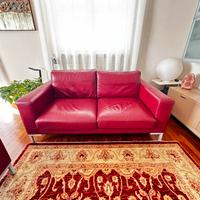 DIVANI IN VERA PELLE ROSSA DESIGN  MODERNO