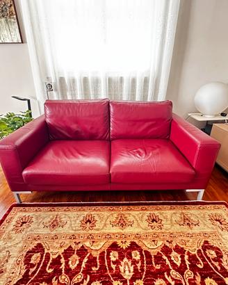 DIVANI IN VERA PELLE ROSSA DESIGN  MODERNO