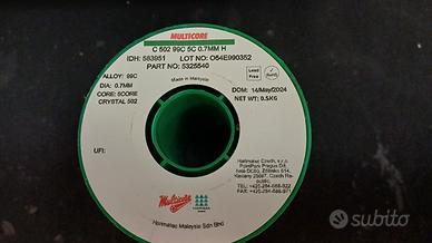 Rotolo di stagno per saldatura 0,7 mm 500gr