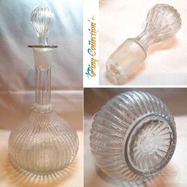 BOTTIGLIA VINTAGE CARAFFA DECANTER VETRO SOFFIATO
