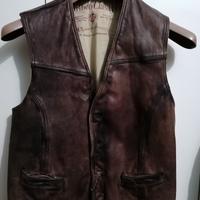 gilet pelle marlboro 