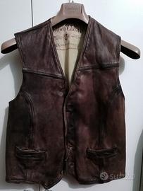 gilet pelle marlboro 