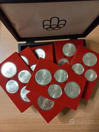 set 28 monete argento Olimpiadi Montreal 1976
