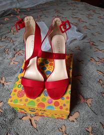 sandali tacco 10 rosse nr 37