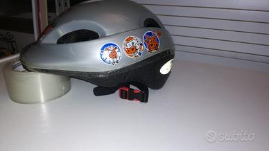 Casco bici skate roller argento tg 49-54 gr. 180