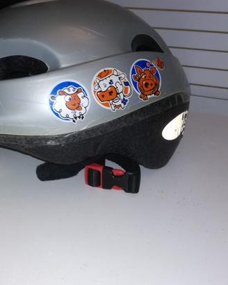 Casco bici skate roller argento tg 49-54 gr. 180