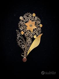 Spilla Filigrana Sarda Oro 18kt Stella