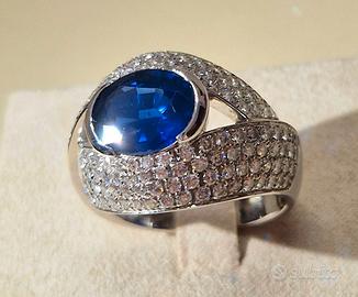 Anello Zaffiro diamanti