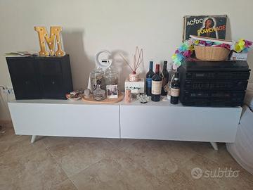 Credenza Bassa Moderna – Bianco Opaco con Piedini