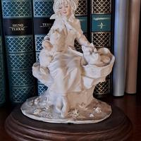 Dama con gatti - Splendida porcellana Capodimonte