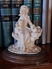 Dama con gatti - Splendida porcellana Capodimonte