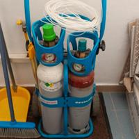 Kit completo di bombole per saldatura e taglio oss