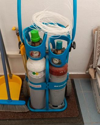 Kit completo di bombole per saldatura e taglio oss