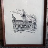 Stampa in bianco e nero del 1937 firmata