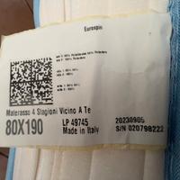 Materasso sfoderabile lato extraconfort