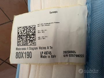 Materasso sfoderabile lato extraconfort