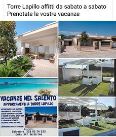 Appartamento Torre Lapillo fino 8 posti letto