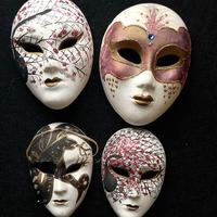 Set di Maschere Decorative Veneziane in Miniatura