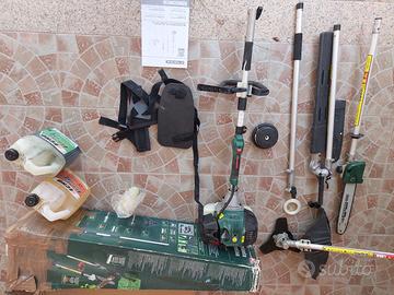 Mutiattrezzo Parkside 4 in 1 a MOTORE+taniche olio