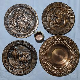 Piatti in rame da appendere a parete stile rustico