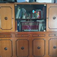 Libreria mobile letto in noce nazionale.