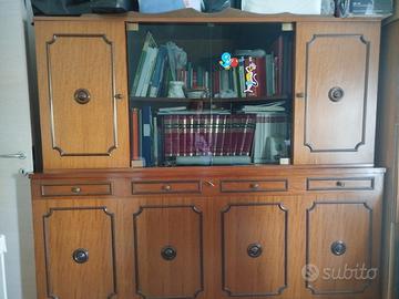 Libreria mobile letto in noce nazionale.