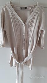 CARDIGAN DONNA TG 38/40 PURO COTONE 