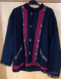 Giacca in lana, nera, made in Nepal, taglia L