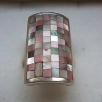 Anello vintage argento 925 e madreperla