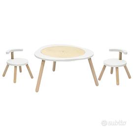 Tavolino da gioco bianco MuTable con 2 sedie