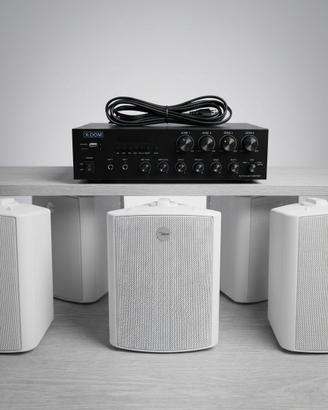 Impianto diffusione sonora 4 zone