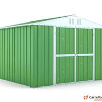Box capanno giardino Acciaio 327x269 verde chiaro