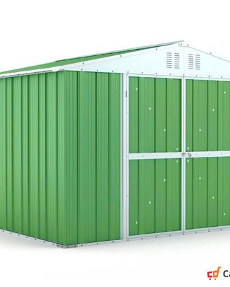 Box capanno giardino Acciaio 327x269 verde chiaro