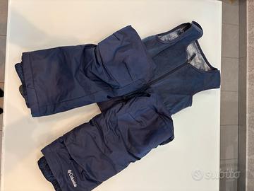 Tuta sci bimbi unisex  blu marca Columbia  8 anni