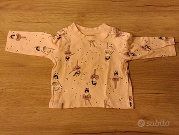 set 3 maglie manica lunga neonata taglia 3 mesi