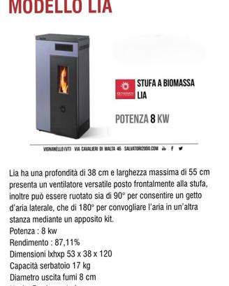 Stufa a pellet CS Thermos mod Lia AUTOPULENTE