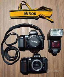 Nikon: F-801, + F-601, Flash, 35-70mm, Cinghie