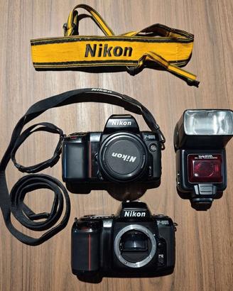 Nikon: F-801, + F-601, Flash, 35-70mm, Cinghie