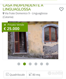 Vendersi casa su due piani da rifinire