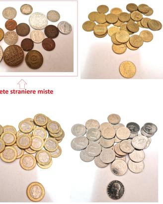 lotto 250 Monete - lire - straniere - gettoni