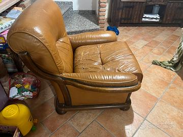 Poltrone in pelle divano ad un posto