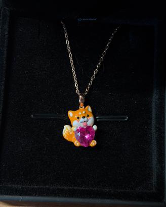Collana a cuore di Shiba Inu