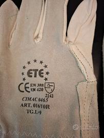 Guanti da lavoro in fiore vitello bianco