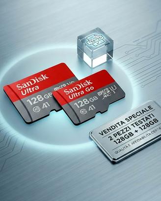 Coppia Micro SD Sandisk da 128gb testate usate