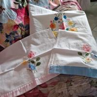 nr 3 asciugamani vintage in lino