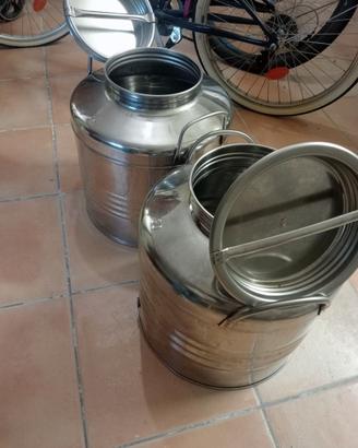 Bidoni in acciaio inox per olio di olive
