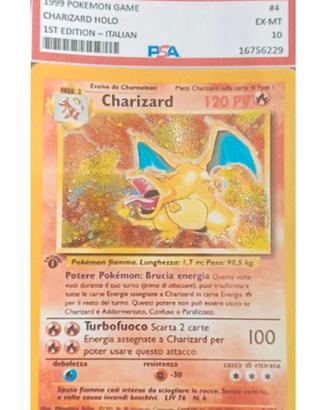 🔥 CHARIZARD 1° EDIZIONE GRAAD ITA POKEMON CARD 